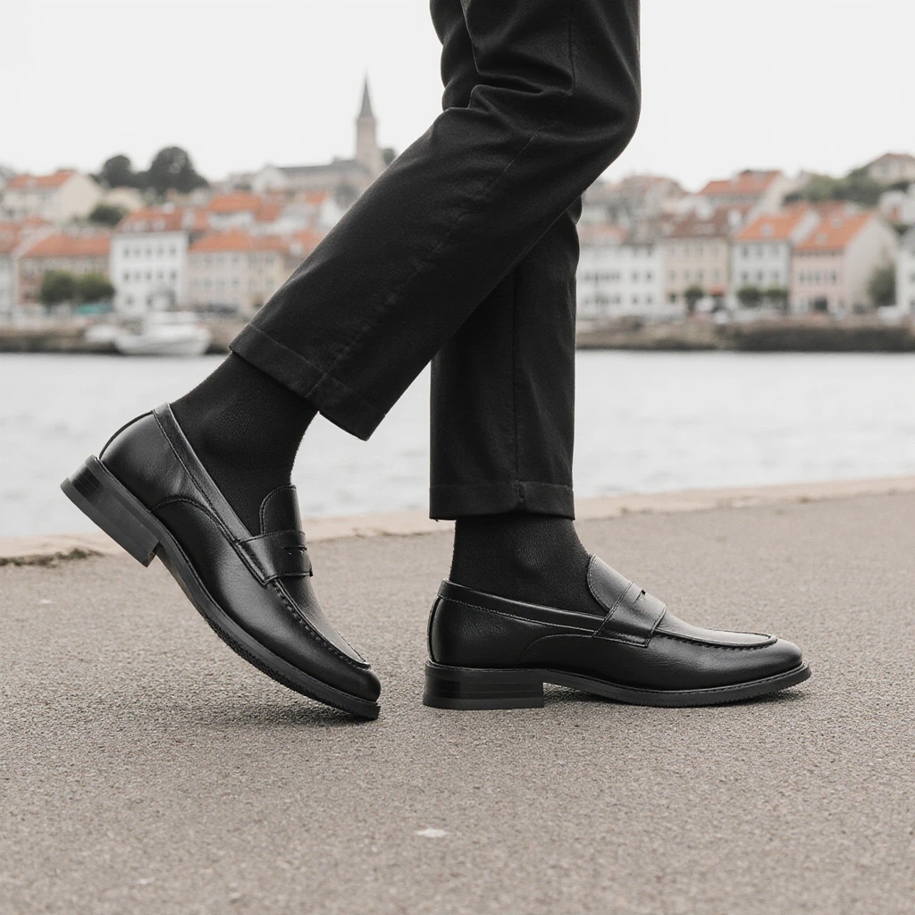 Men Shoes For Office Work - 남성용 블랙 페니 로퍼 클래식 비즈니스