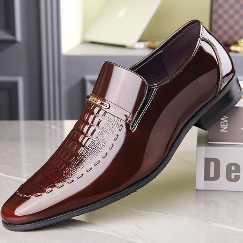 Men Shoes For Office Work - 남성 가죽 신발 특허 가죽 비즈니스