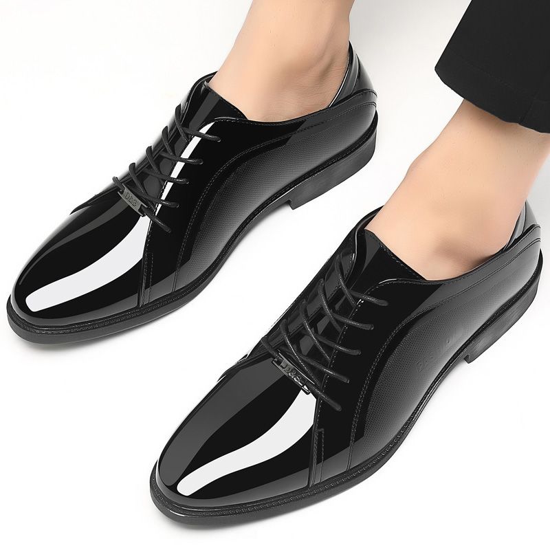 Men Shoes Clearance - 밝은 상단 검정색 소셜 슈즈 남성용