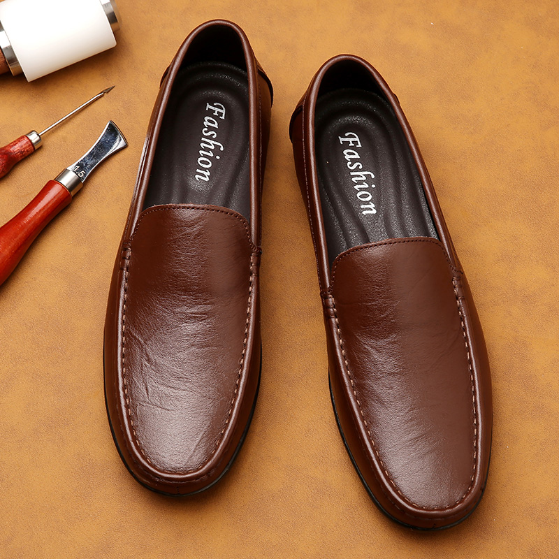 Men Shoes Boss - 봄 시즌 고품질 가죽 남성 로퍼