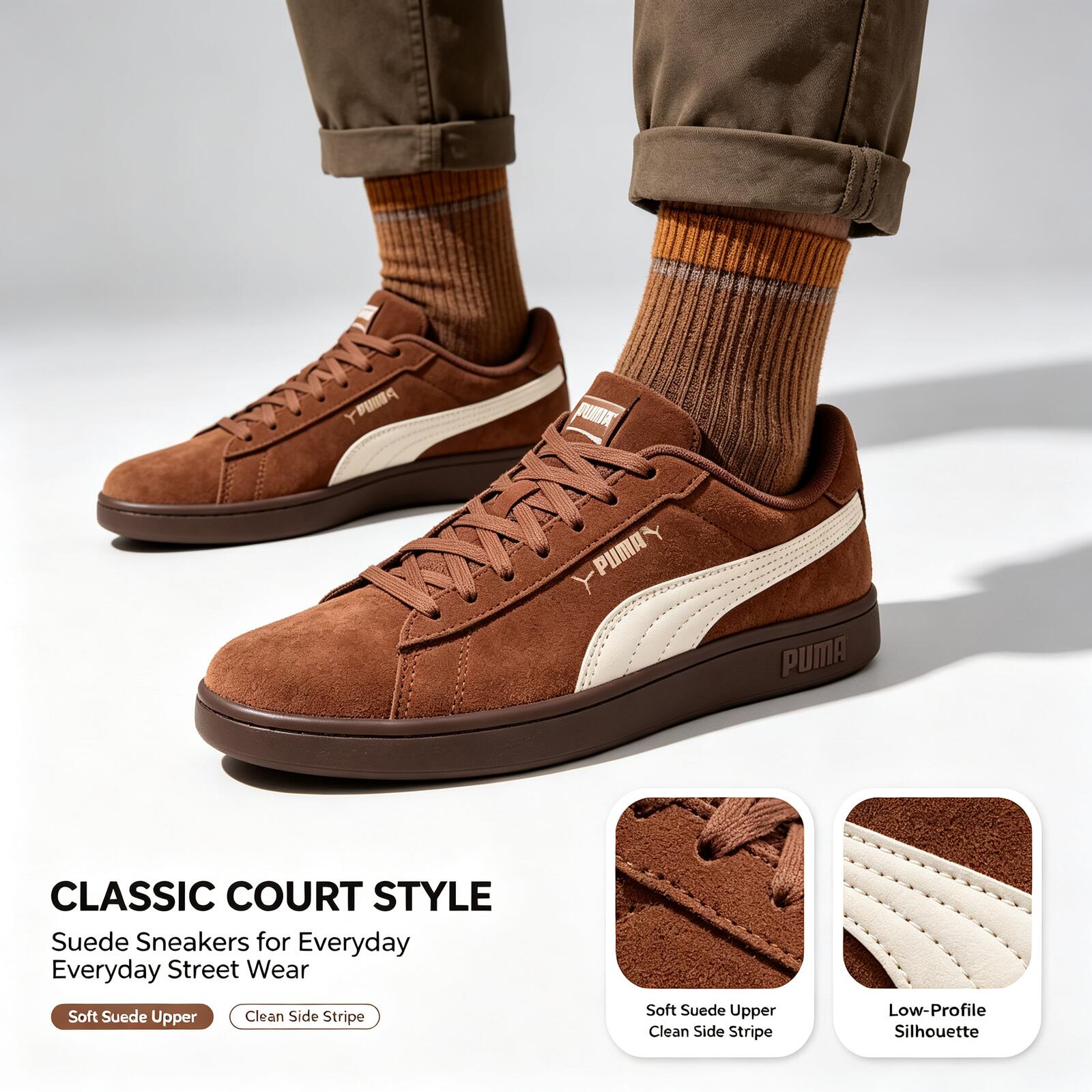 새로운 푸마 레트로 캐주얼 스니커즈 스웨이드 소프트 바 - Men'S Shoes Puma Sneakers 리뷰 및 가격