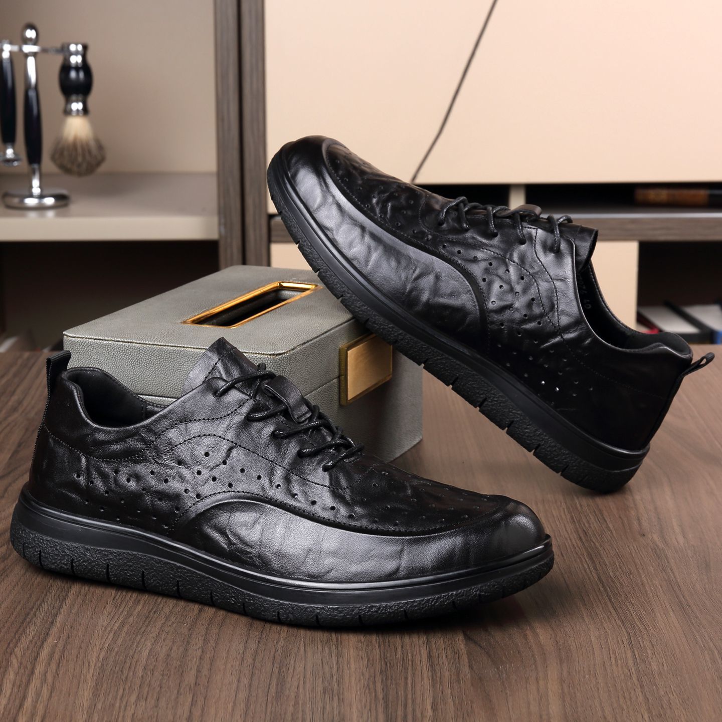 캐주얼 천연 가죽 신발 우아한 부드러운 밑창 소가죽 드 - Men Shoes For Office Work 리뷰 및 가격