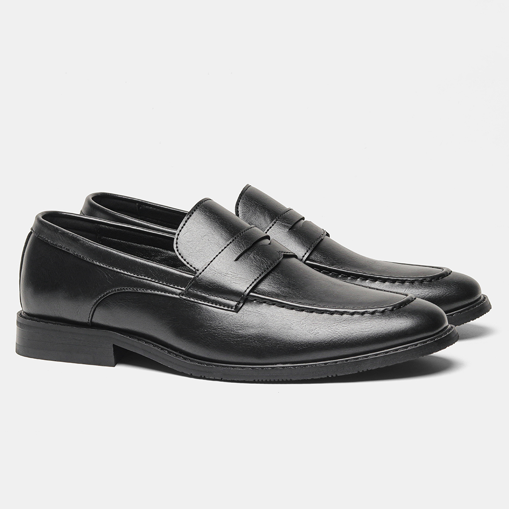 남성용 블랙 페니 로퍼 클래식 비즈니스 드레스 슈즈 슬 - Men Shoes For Office Work 리뷰 및 가격