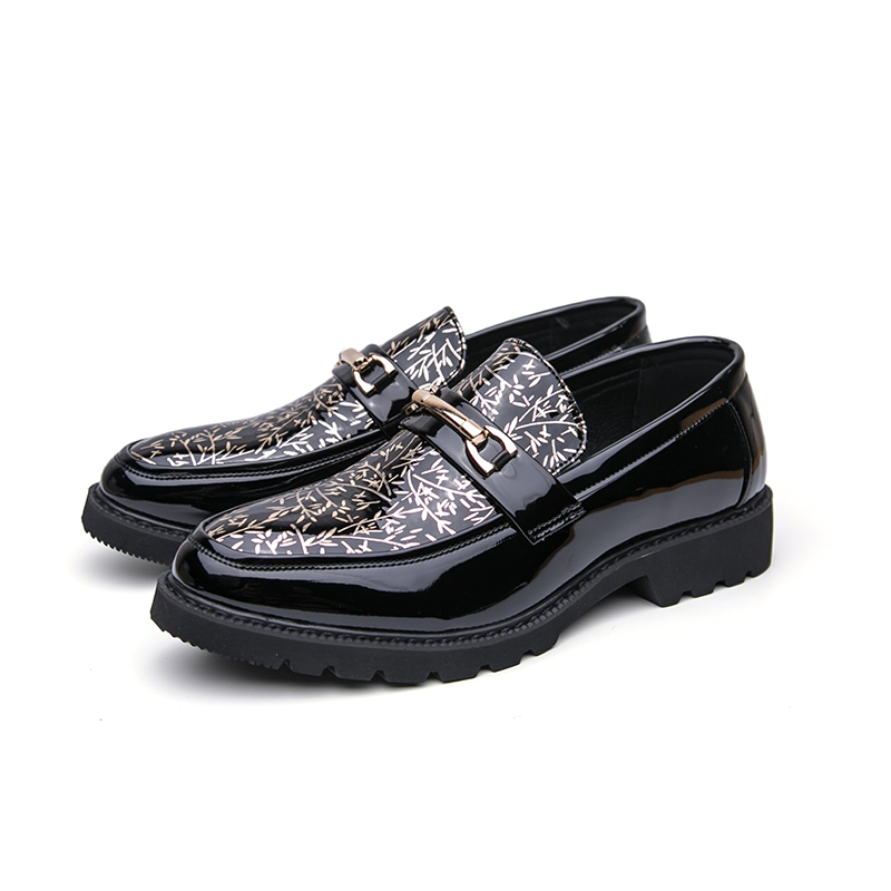 남성 투톤 대나무 프린트 에나멜 가죽 로퍼 메탈 호스빗 - Men Shoes Boss 리뷰 및 가격