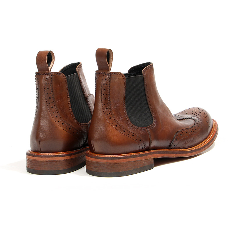 새로운 수제 남자 빈티지 영국 발목 부츠 가을 봄 공구 - Men Shoes For Wedding 리뷰 및 가격