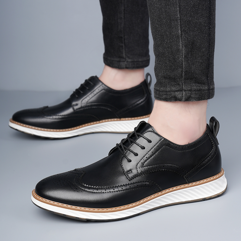 남성 캐주얼 비즈니스 신발 클래식하고 편안한 레트로 스 - Men Shoes For Office Work 리뷰 및 가격