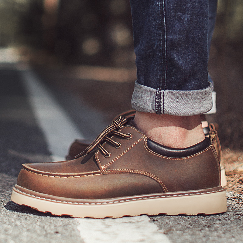 마덴 남성 빈티지 드레스 슈즈 브라운 라운드 토 더비  - Men Shoes For Office Work 리뷰 및 가격
