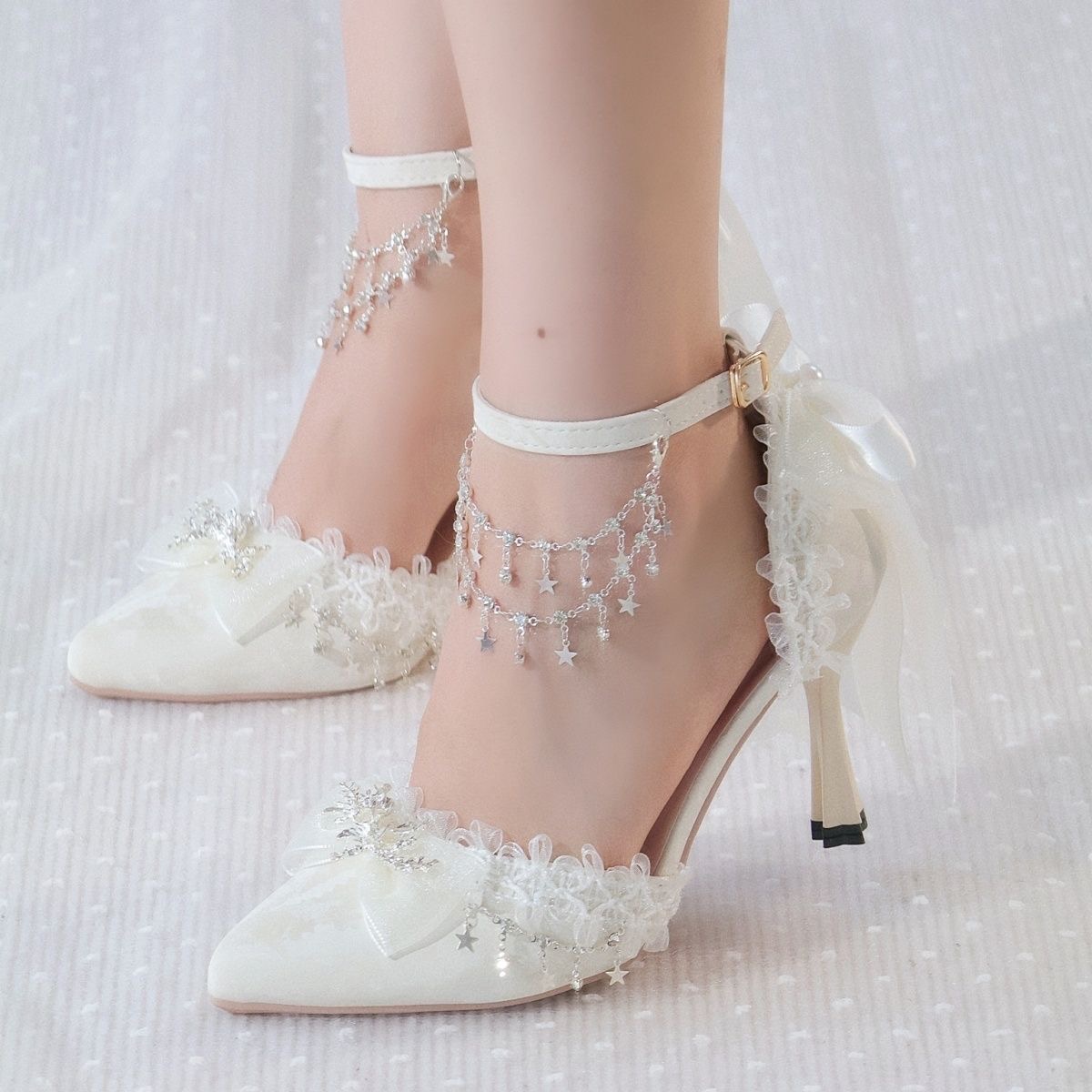 로리타 여성 구두 흰색 힐 화이트 웨딩 신부 구두 럭셔 - Men Shoes For Wedding 리뷰 및 가격