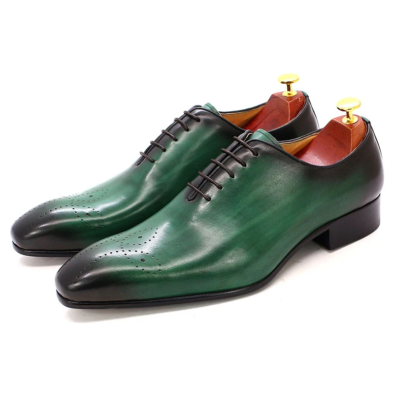 남성용 옥스퍼드 정품 가죽 신발, 홀컷 패션 포인티드  - Men Shoes Boss 리뷰 및 가격