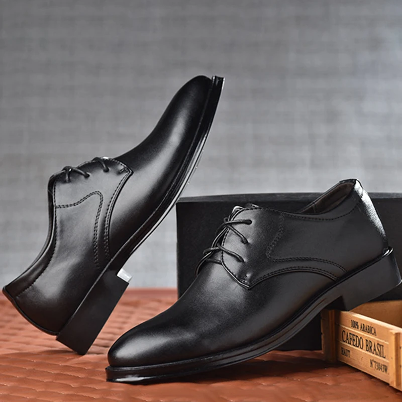 남성 신발 남성용 블랙 가죽 정장 신발 옥스포드 남성  - Men Shoes Boss 리뷰 및 가격