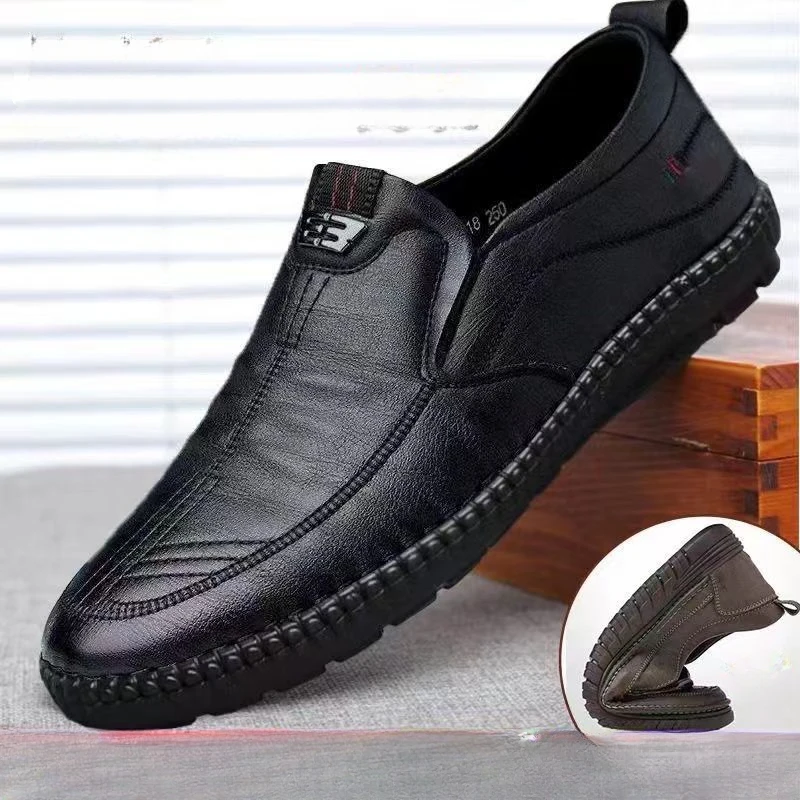 남성용 가죽 로퍼, 미끄럼 방지 워킹 플랫, 통기성 야 - Men Shoes For Office Work 리뷰 및 가격