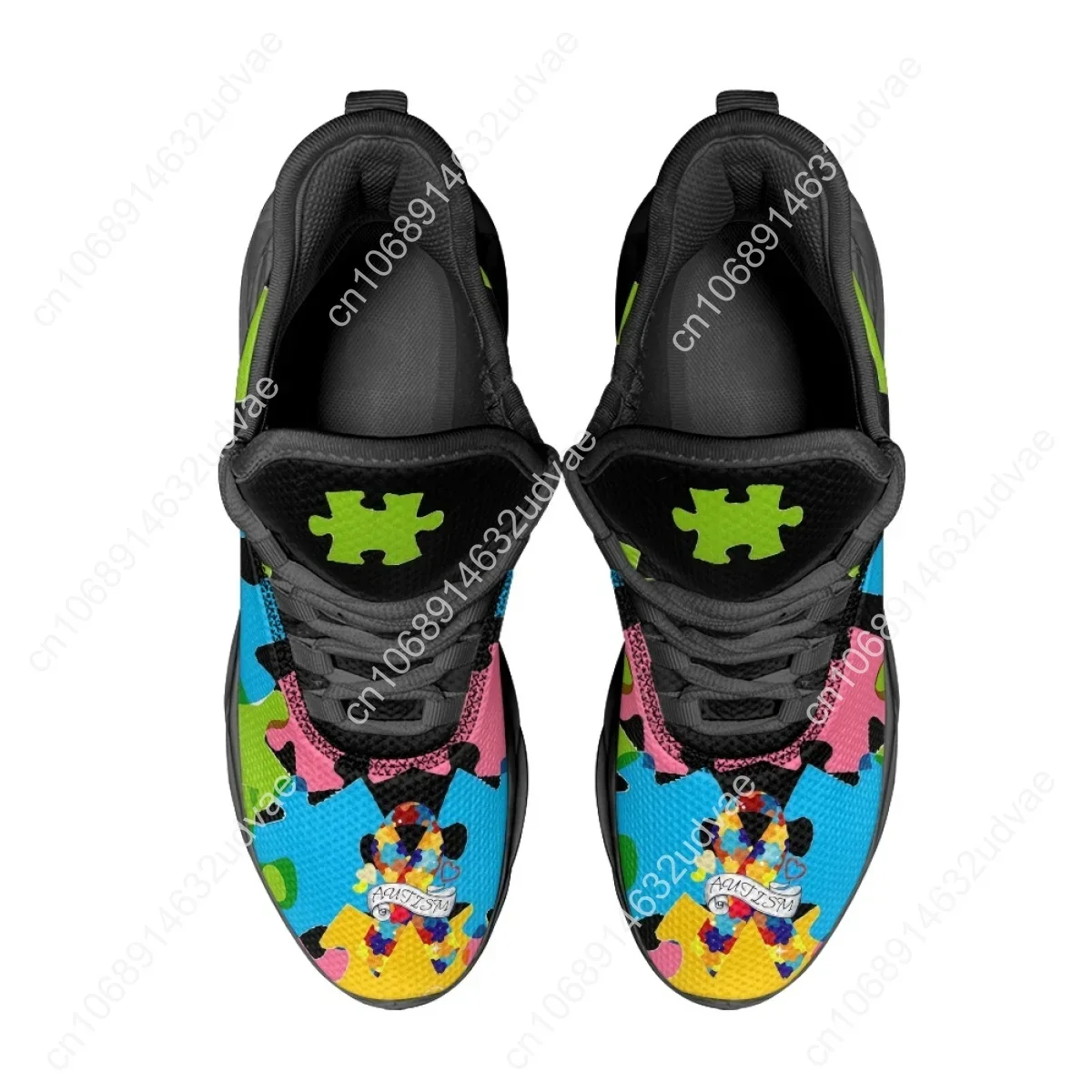 자폐증 인식 스포츠 운동화 컬러 퍼즐 내구성이 뛰어난  - Men Shoes Running 리뷰 및 가격