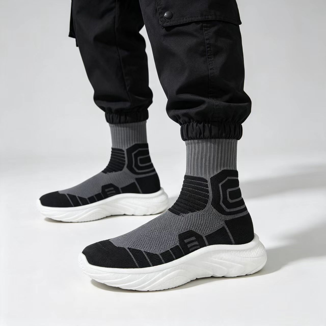 남성용 하이탑 양말형 트레이닝 슈즈, 팝콘 쿠션 솔,  - Men'S Shoes For Gym 리뷰 및 가격