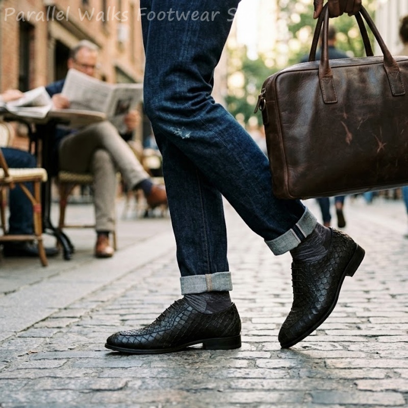 사르토리얼 남성 옥스퍼드 슈즈, 물고기 비늘 무늬 엠보 - Men Shoes For Wedding 리뷰 및 가격