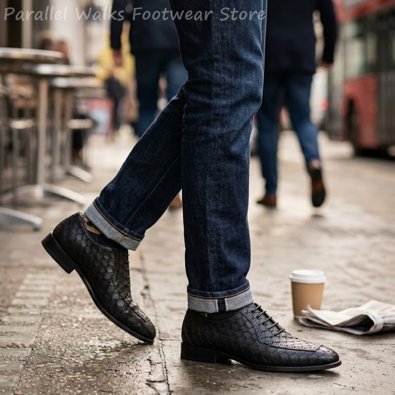 사르토리얼 남성 옥스퍼드 슈즈, 물고기 비늘 무늬 엠보 - Men Shoes For Wedding 리뷰 및 가격