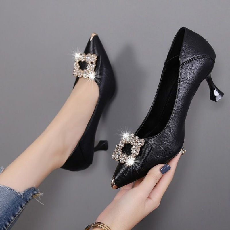 여성 섹시 하이힐 클래식 여성용 펌프스 가을 가죽 드레 - Men Shoes For Wedding 리뷰 및 가격