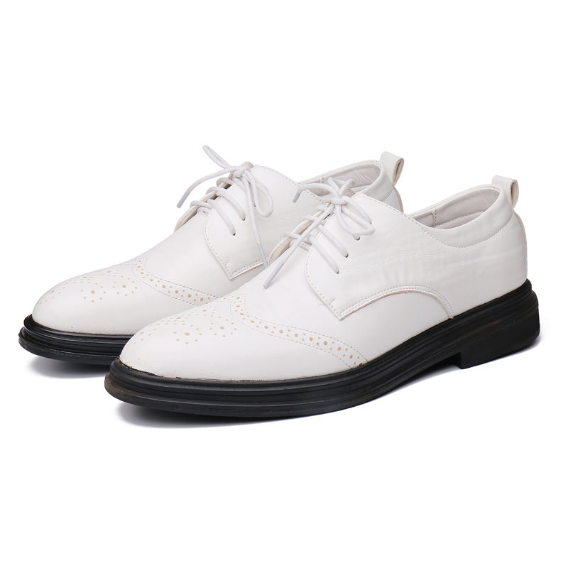 솔리드 컬러 블랙 봄 가을 남성 정장 구두 레이스업 비 - Men Shoes Clearance 리뷰 및 가격