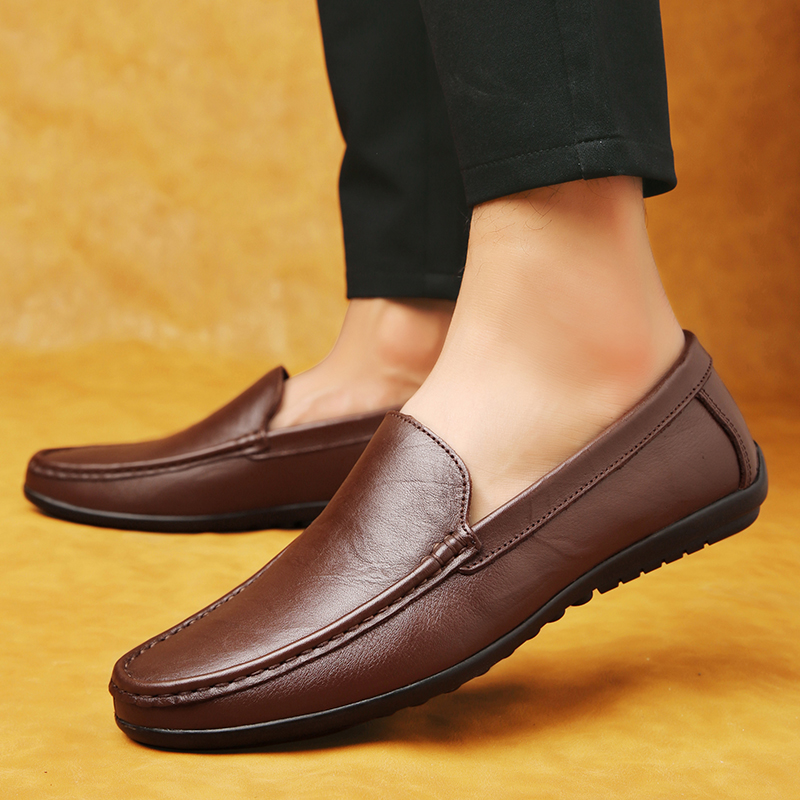 봄 시즌 고품질 가죽 남성 로퍼 수제 모카신 캐주얼 신 - Men Shoes Boss 리뷰 및 가격